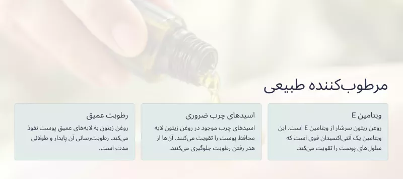 خواص مرطوب‌کنندگی روغن زیتون